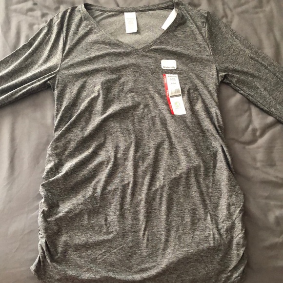 NWT Maternity Fitted Long Sleeve T-Shirt in Grey - Picture 5 of 9